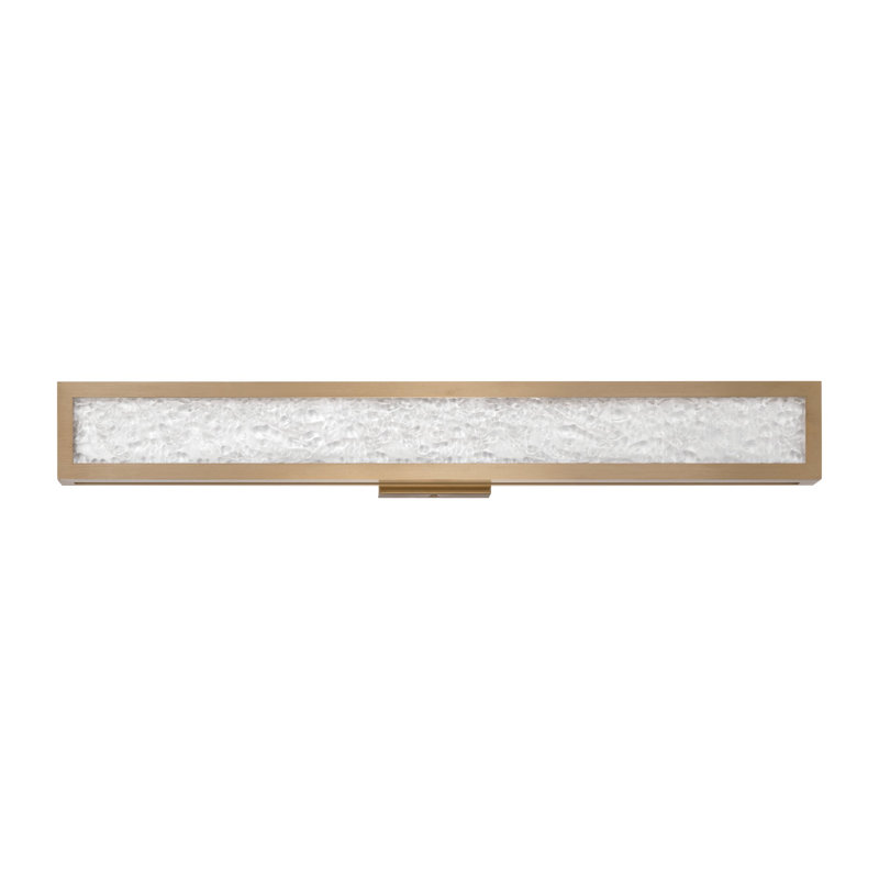 Éclairage pour meuble-lavabo à DEL de 5 po avec verre d'eau transparent Eastville, H 4,75 po x l 31,75 po x P 2,5 po