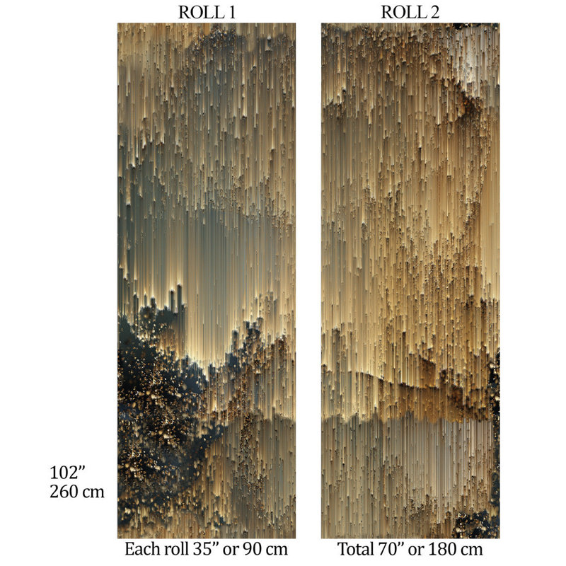 Gold Abstract Wallpaper Mural