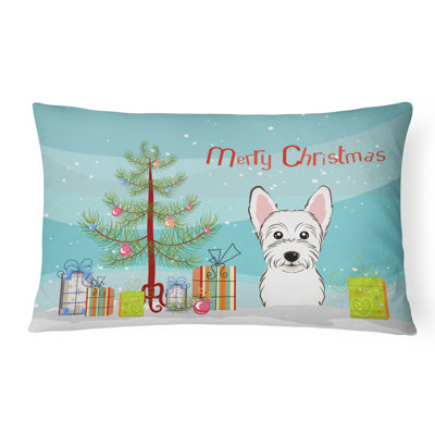 Coussin intérieur / extérieur Christmas Tree and Westie