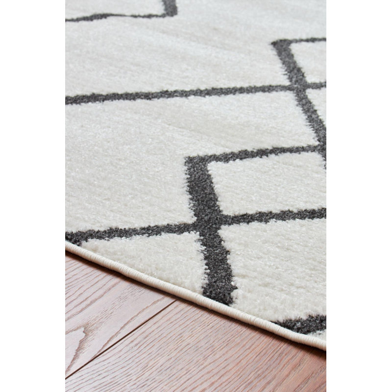 Tapis intérieur / extérieur en coton / polyester Megna, Rectangle 2 pi 7 po x 3 pi 3 po