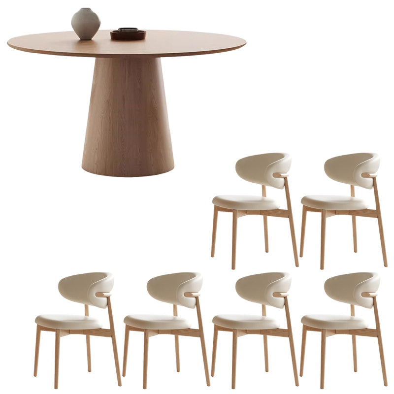 French style solid wood dining table set