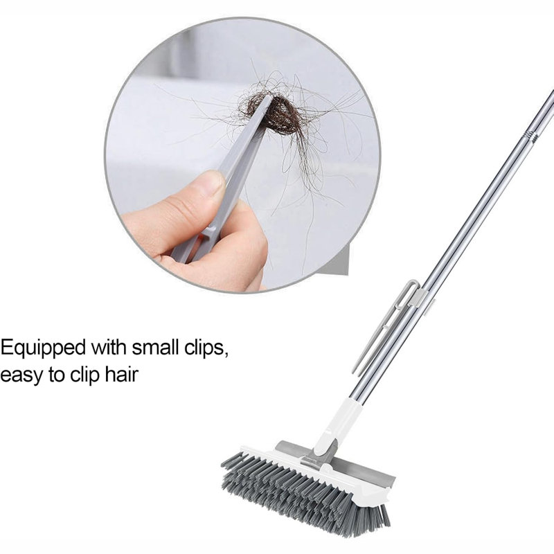 Brosse à récurer pour plancher à long manche 4 en 1