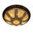 Fleur-de-lis Glass Flush Mount