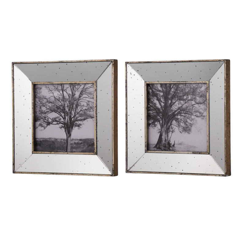 Cadre photo rétro argenté rétro 15/15 "S / 2: Miroir avec mouchetures pour art et cadres de présentation