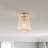 Snayder 1-E26 12W Handmade Bamboo Shade Semi Flush Mount Light Fixture