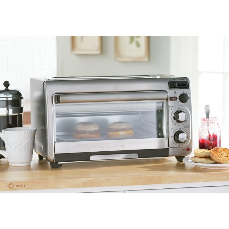 Hamilton Beach 2-in-1 Countertop Toaster Oven and Long Slot 2 Slice  Toaster, 60 Minute Timer and Automatic Shut Off, Shade Selector, Stainless  Steel