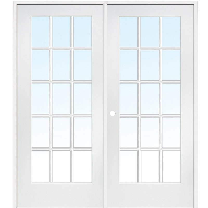 Porte-fenêtre en verre, 74 po x 85,75 po