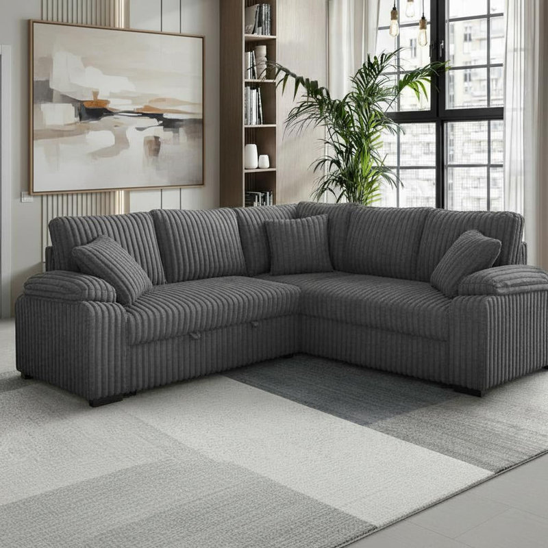 Canapé modulaire 3 pièces Neeha, Gris