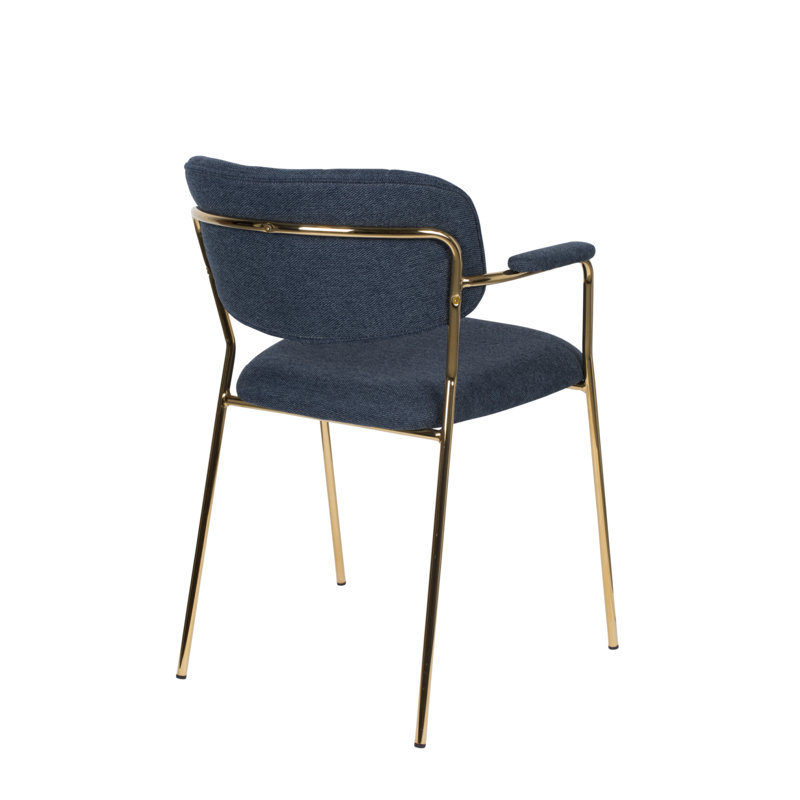Jolien Upholstered Arm Chair, Pink, Gold