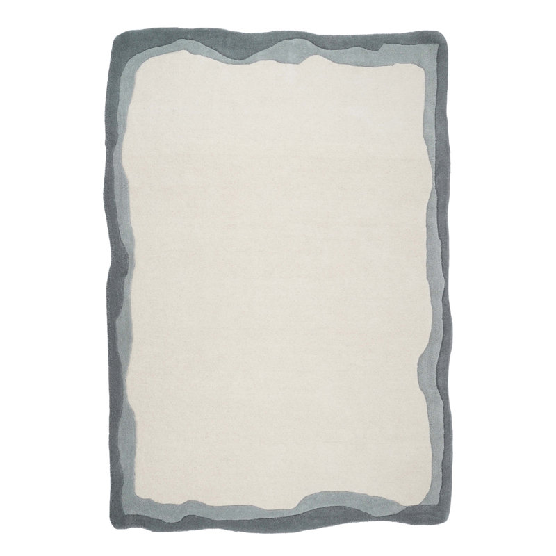 Tarba Grey   Floor Rug, Rectangle 5' x 7'