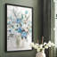 «Blue Contemporary Bouquet», reproduction encadrée - bois massif-1165774729-1165774774