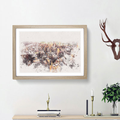 Flying Over The Chicago Skyline - Single Picture Frame Painting on MDF