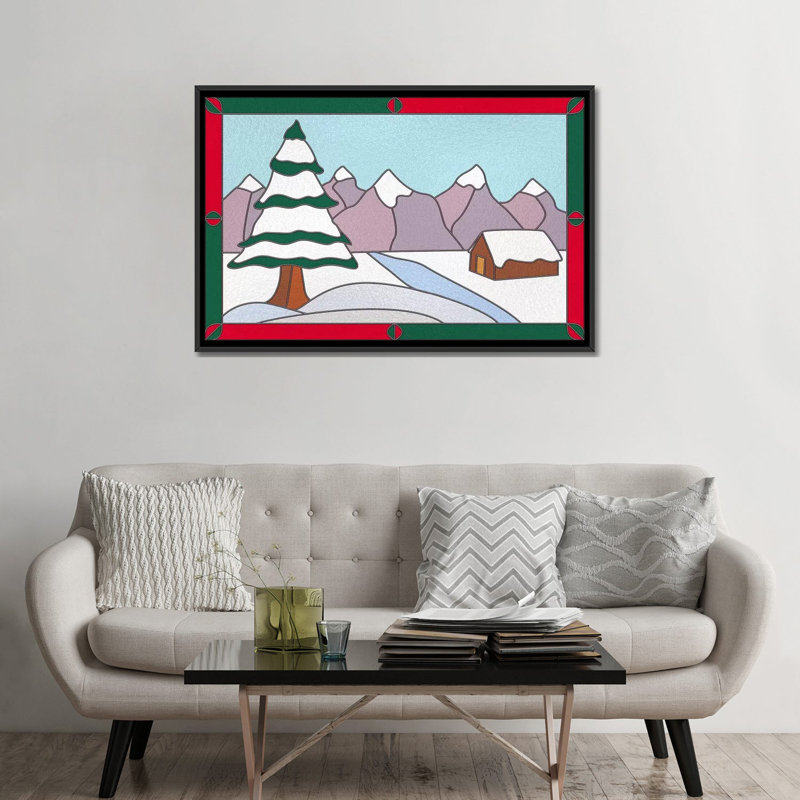 « snowy terrain » par "5by5collective, reproduction d’impression sur toile tendue, H 18 po x l 26 po x P 1,5 po, Pas de tapis