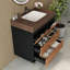 Meuble-lavabo autoportant moderne avec lavabo vasque en céramique et plateau en pierre frittée durable-618986496-618986499