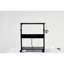 Hauteur de la tour réglable en hauteur pour le rangement sous le bureau, 2 supports pour ordinateur portable avec roues, noir et acier