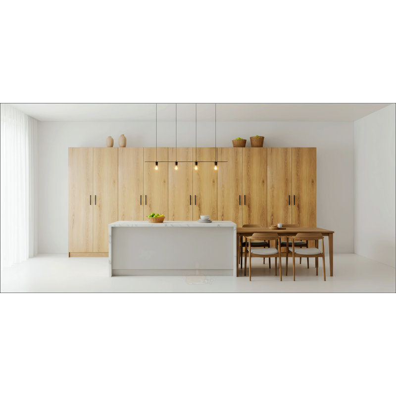 Armoire de rangement polyvalente en chêne Modex avec tablettes réglables et portes à fermeture douce pour une organisation polyvalente