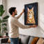 Alert Tabby Modern - Framed Print-1676817968-1676817970