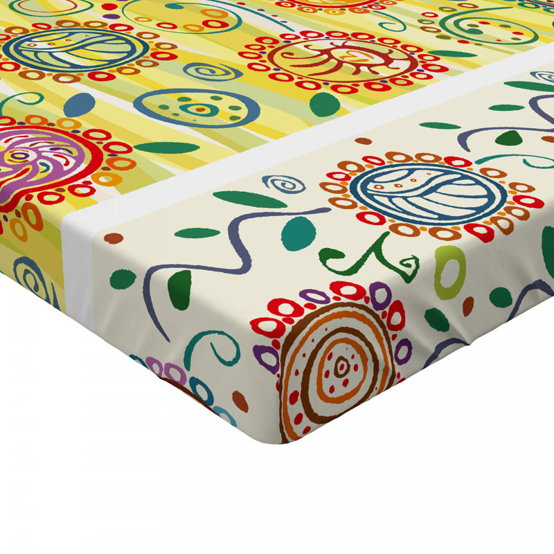 Drap-housse de fleurs ethnique, Drap-housse simple TG