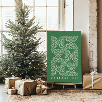 «Bauhaus Modernist Green Lines», reproduction sur toile