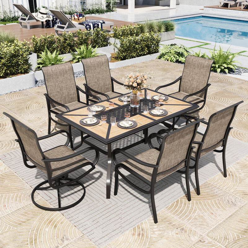 Ensemble de table d'extérieur pour 6 personnes, Non