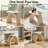 Freestanding Shower Seat Solid Surface Shower Stool（Milk-coffee）-137439463