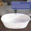 Baignoire de trempage autoportante en acrylique brillant 63 po 63 po