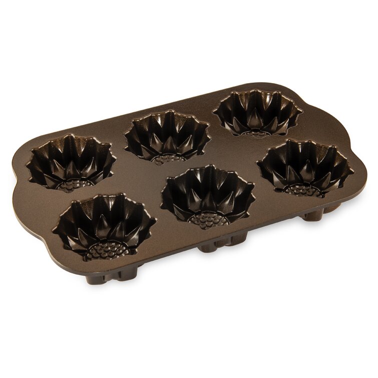 Nordic Ware Wildflower Loaf Nonstick Aluminum Pan, Toffee, 9.5 x