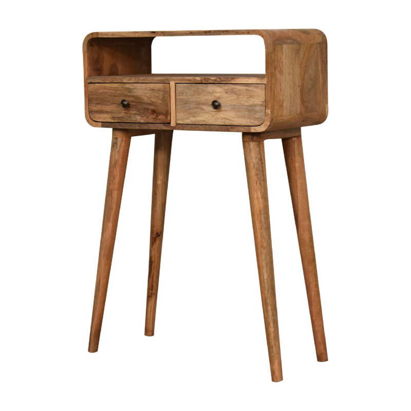 Deitke 24'' Solid Wood Console Table, Beige