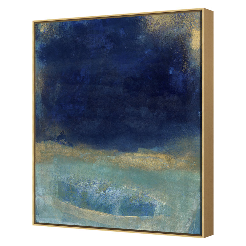 Deep Blue 1 Print by Maeve Harris, 50" H x 40" W, Gold Framed