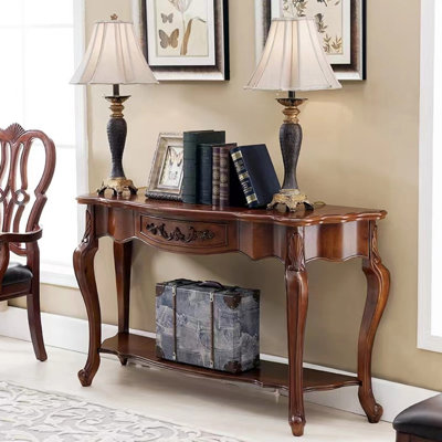 American-style solid wood entrance table.