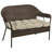 44" x 18" Contoured Outdoor Wicker Bench Cushion-1295923574