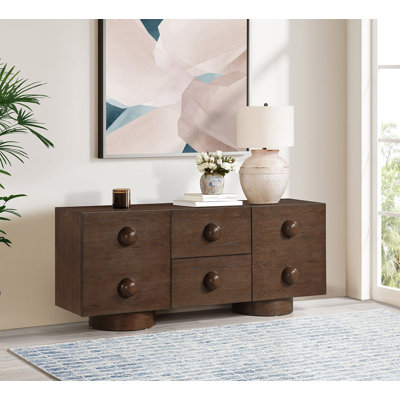 Kleintank Rubberwood with Veneer Sideboard / Buffet