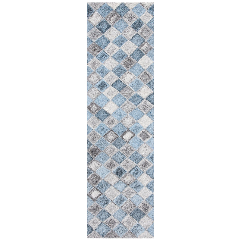 Tapis performance touffeté à la main Ffayez, Tapis de couloir 2 pi 3 po x 8 pi