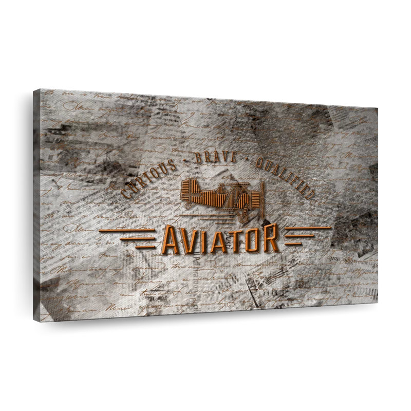 Impression d'aviation sur toile rétro, H 8 po x l 12 po x P 1 po