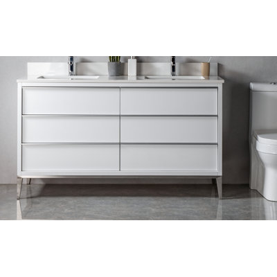 Ensemble de meuble-lavabo double 60 po Ely