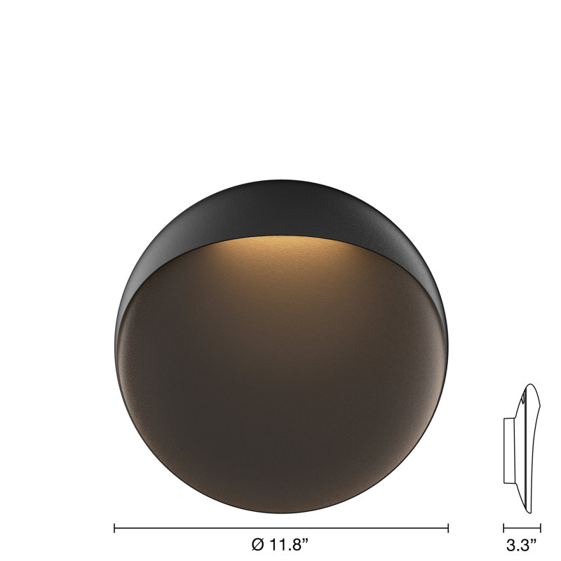 Flindt 1 - Light LED Outdoor Flush Mount, 3000K, 11.8 in