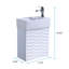 Ensemble de meuble-lavabo mural simple 18 po Townville