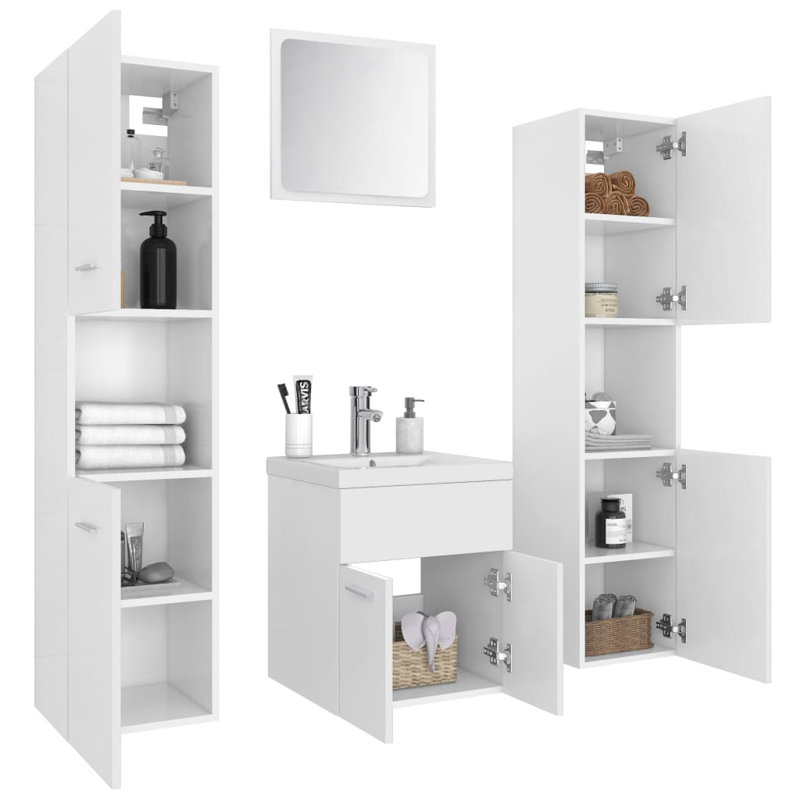 Geja Bathroom Furniture Suite, White