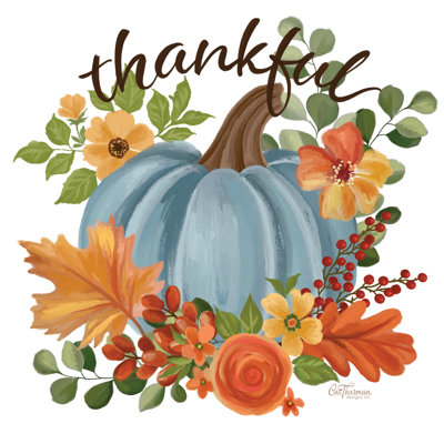 «Thankful Blue Pumpkin» par Cat Thurman Designs