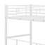 Lit mezzanine simple en métal avec escalier de rangement et garde-robe-1087105497