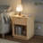 Night Stand Set of 2 With Charging Station, Fluted Wood Bed Side Table with 1 Drawer Storage, 15"D X 19.7"W X 23.6"H, Natural-678404718