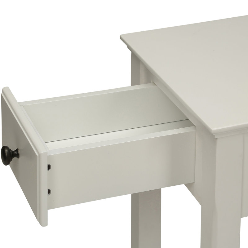Table d'appoint blanche avec options de rangement - polyvalente et fonctionnelle