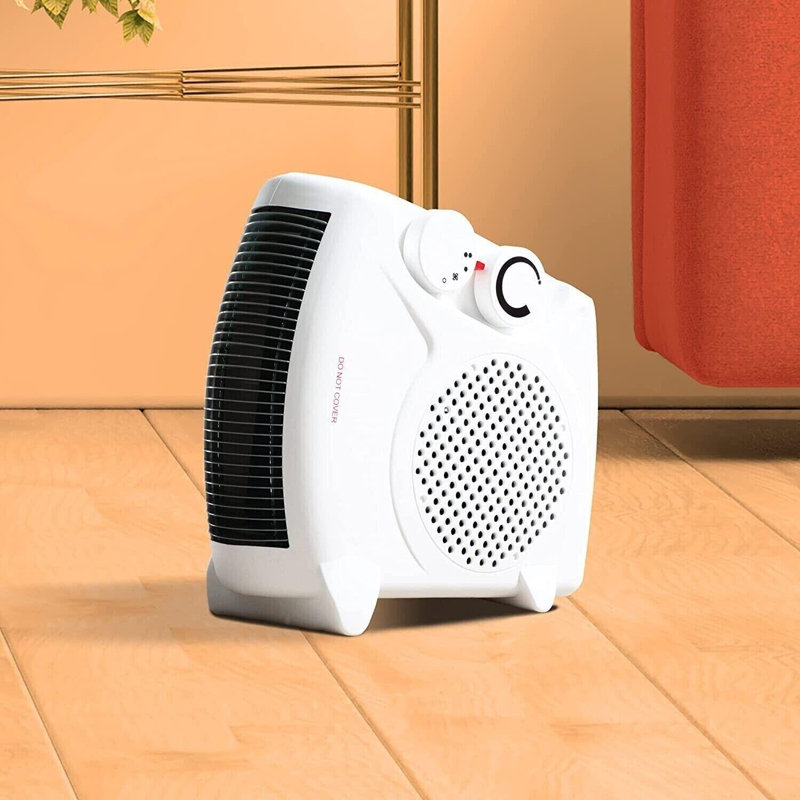 Belfry Heating Dominguez 2000 Space Heater Electric Fan Heater with 2 Heat Settings