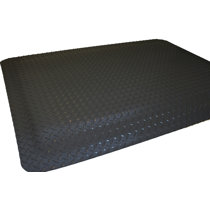 Notrax 419S0035BY Antifatigue Mat, Black, Yllwbrdr, 3ft.x5ft.