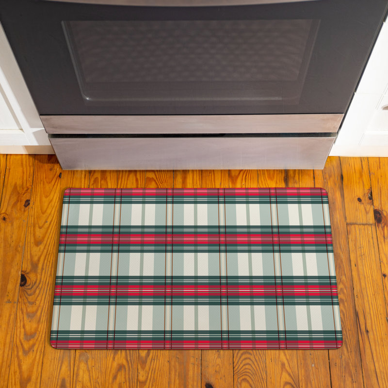 Tapis anti-fatigue Holly Homestead, motif écossais d'hiver, 76 cm x 46 cm