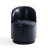 Upholstered Modern Navy Faux Leather Barrel Swivel Side Dining Chair-119714298