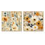 Ensemble de 2 carrés floraux beiges rustiques-101851509-101851511
