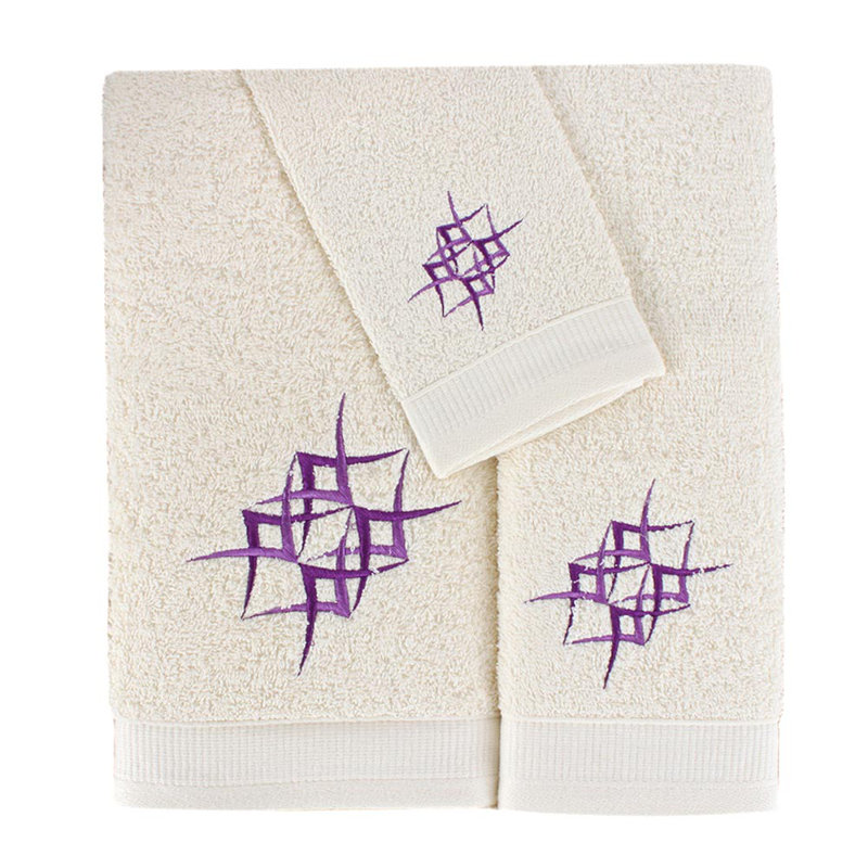 Midweight Mulit-Size Set, Cream/Dark Purple