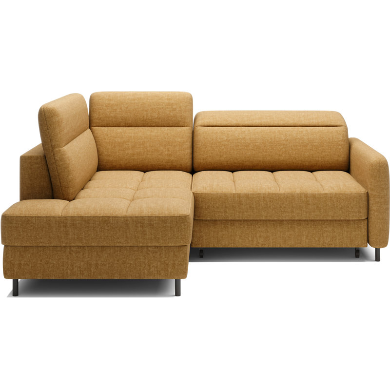 Bopha 3 Seater Sofa Bed, Yellow,  Left Hand Facing