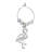 Tropical Pineapple and Flamingo Wine Charm